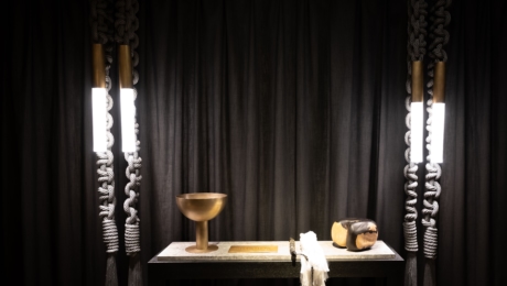 [Ryūkōbō]  Exposition de l’éclairage MUSUBI, aux cordons kumihimo fermement entrelacés