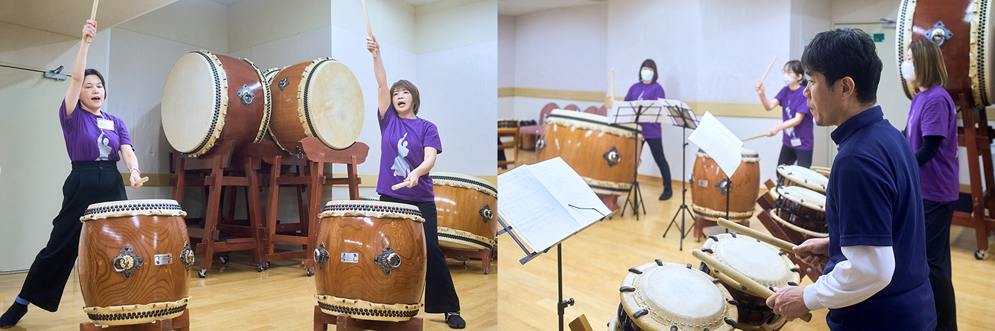 Une expérience unique au HIBIKUS, l’école de tambour taiko de Miyamoto Unosuke