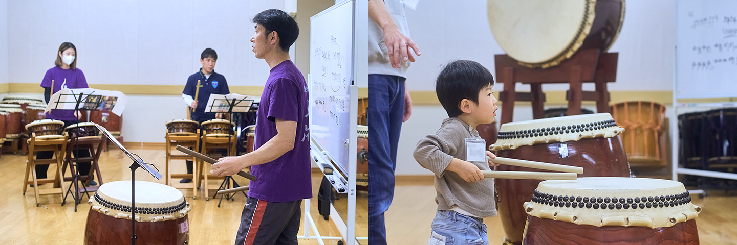 Une expérience unique au HIBIKUS, l’école de tambour taiko de Miyamoto Unosuke